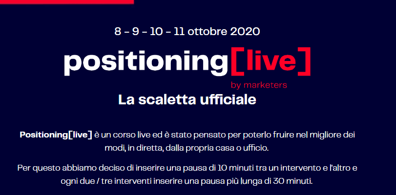 Positioning Live - Marketers